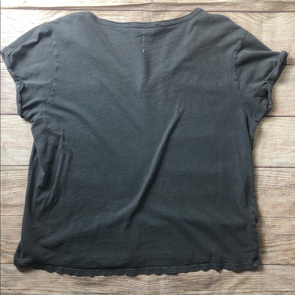 All Saints Vintage Charcoal V-Neck Tee 💚 - Picture 7 of 8